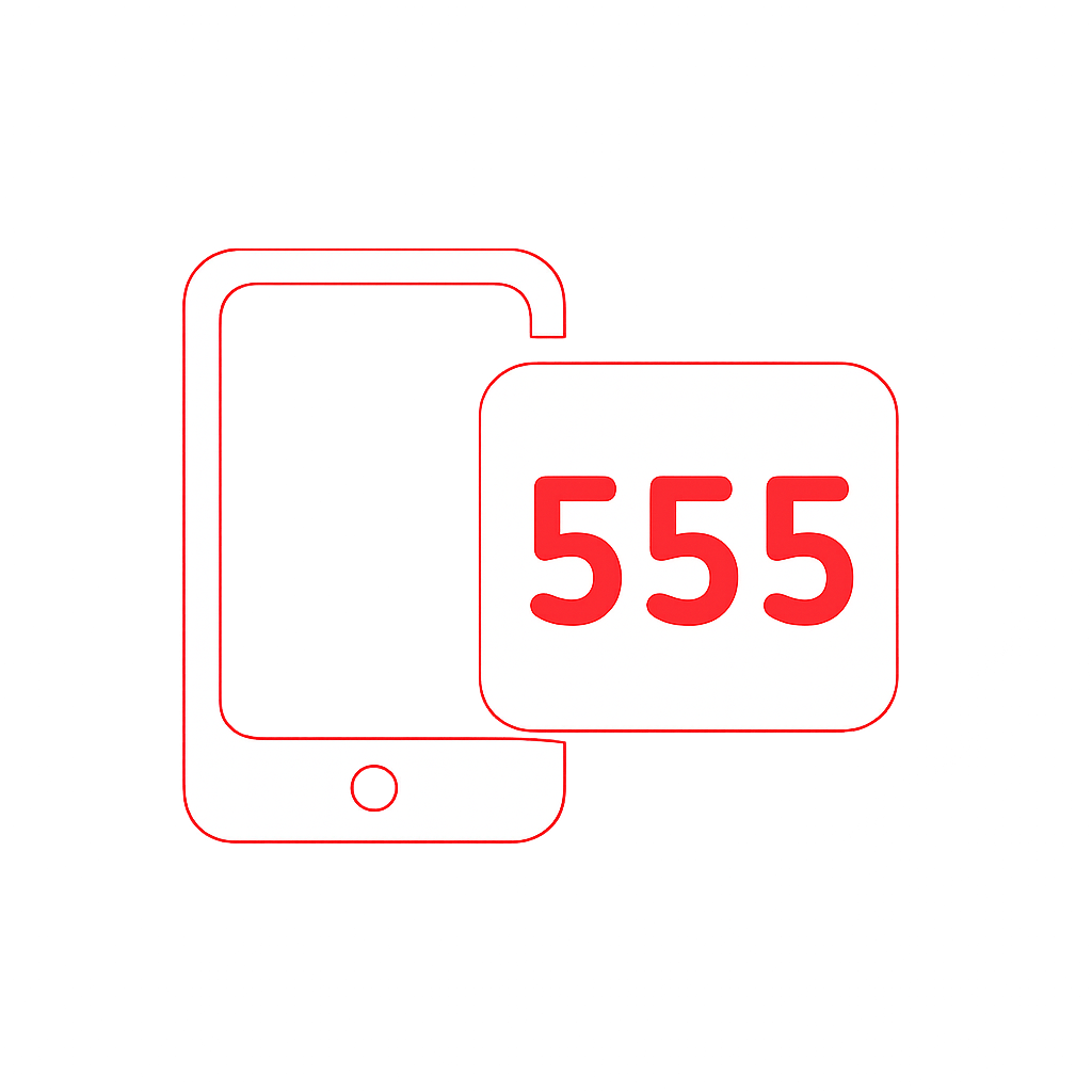 An icon symbolizing login assistance for 555 Lottery, displaying the text '555 Lottery' in a concise and professional format.