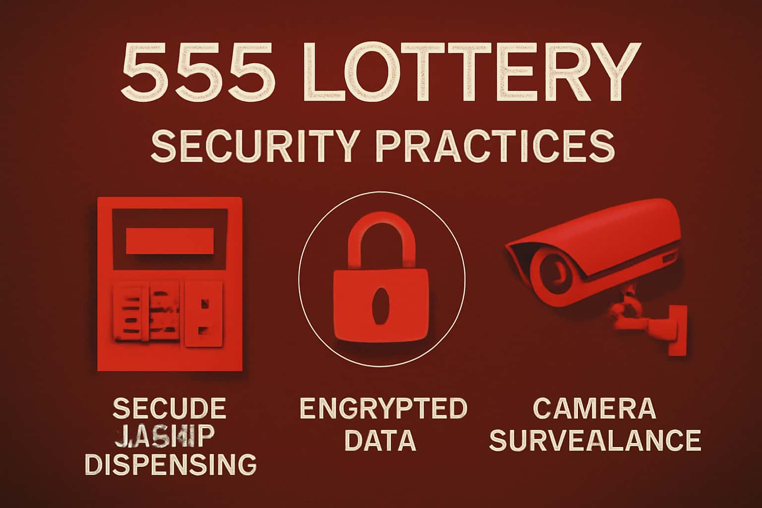 An informative scene illustrating security practices for the 555 Lottery.