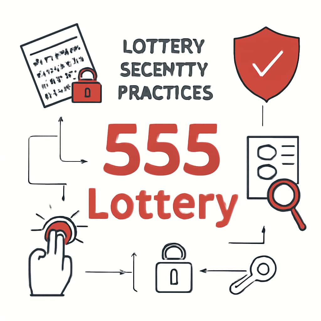 An illustration explaining security measures for the 555 Lottery.