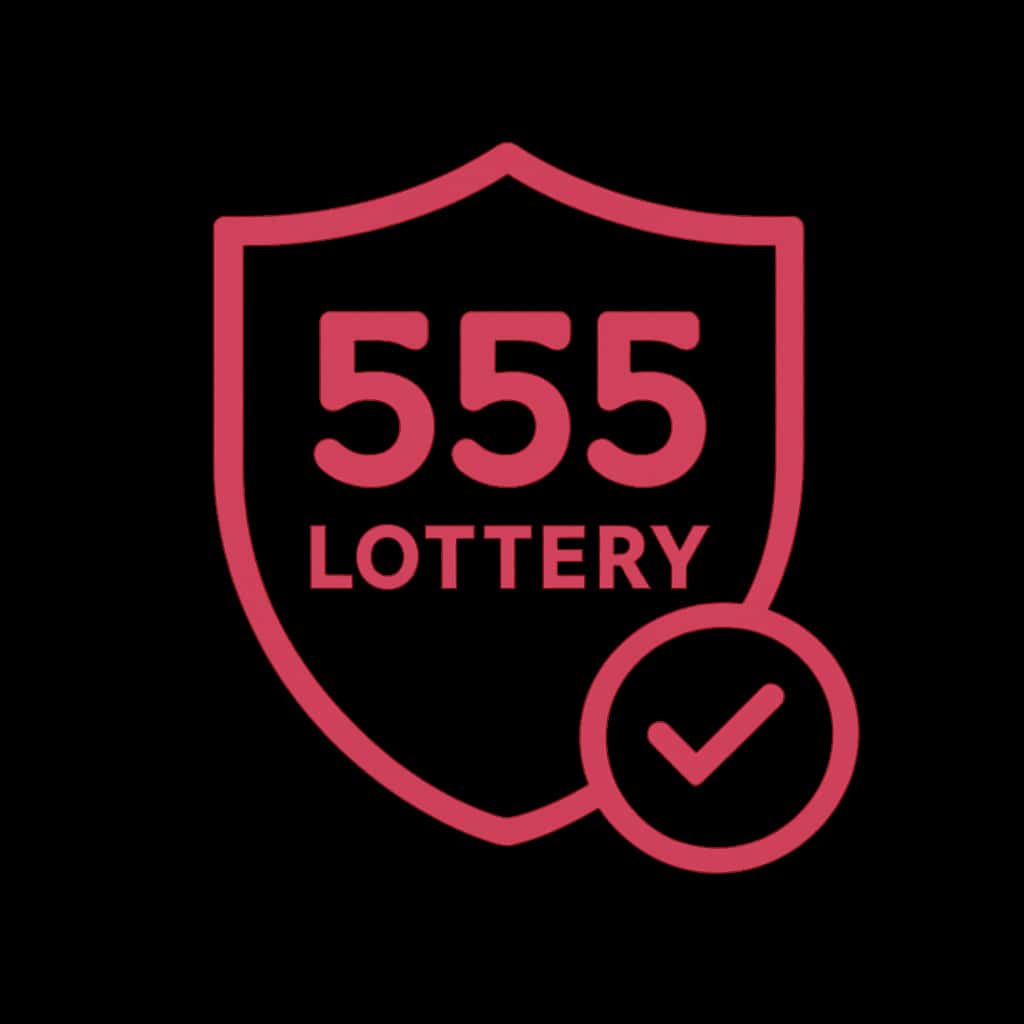 A badge representing security practices for 555 Lottery.