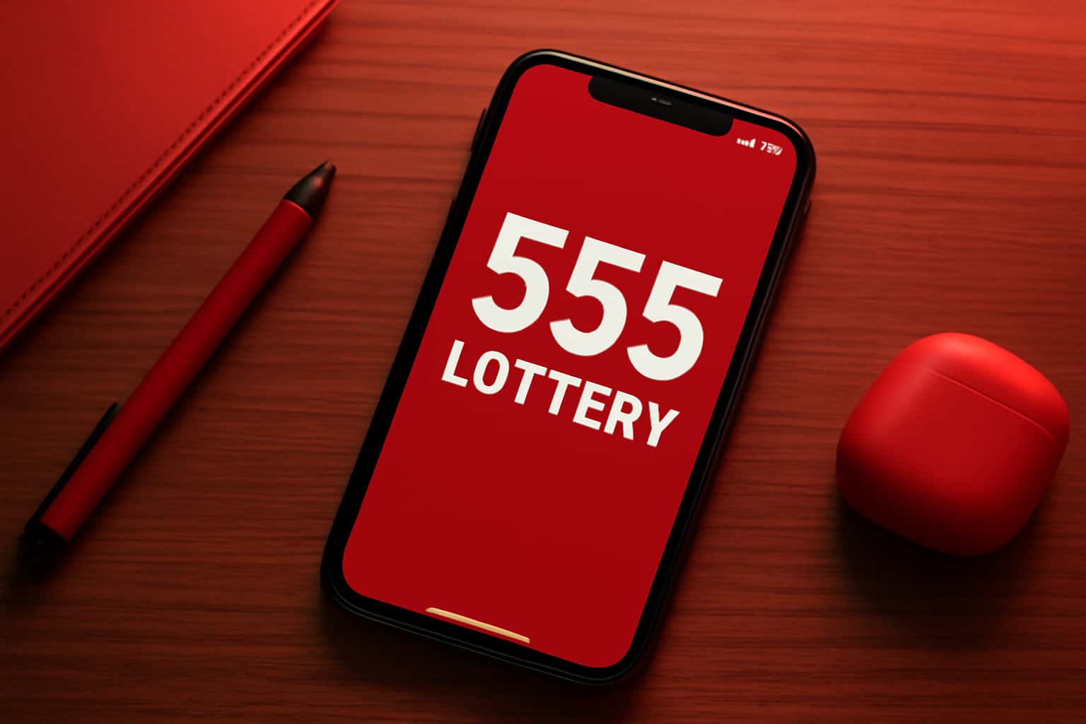 Informational graphic depicting safety features of 555 Lottery on Android.