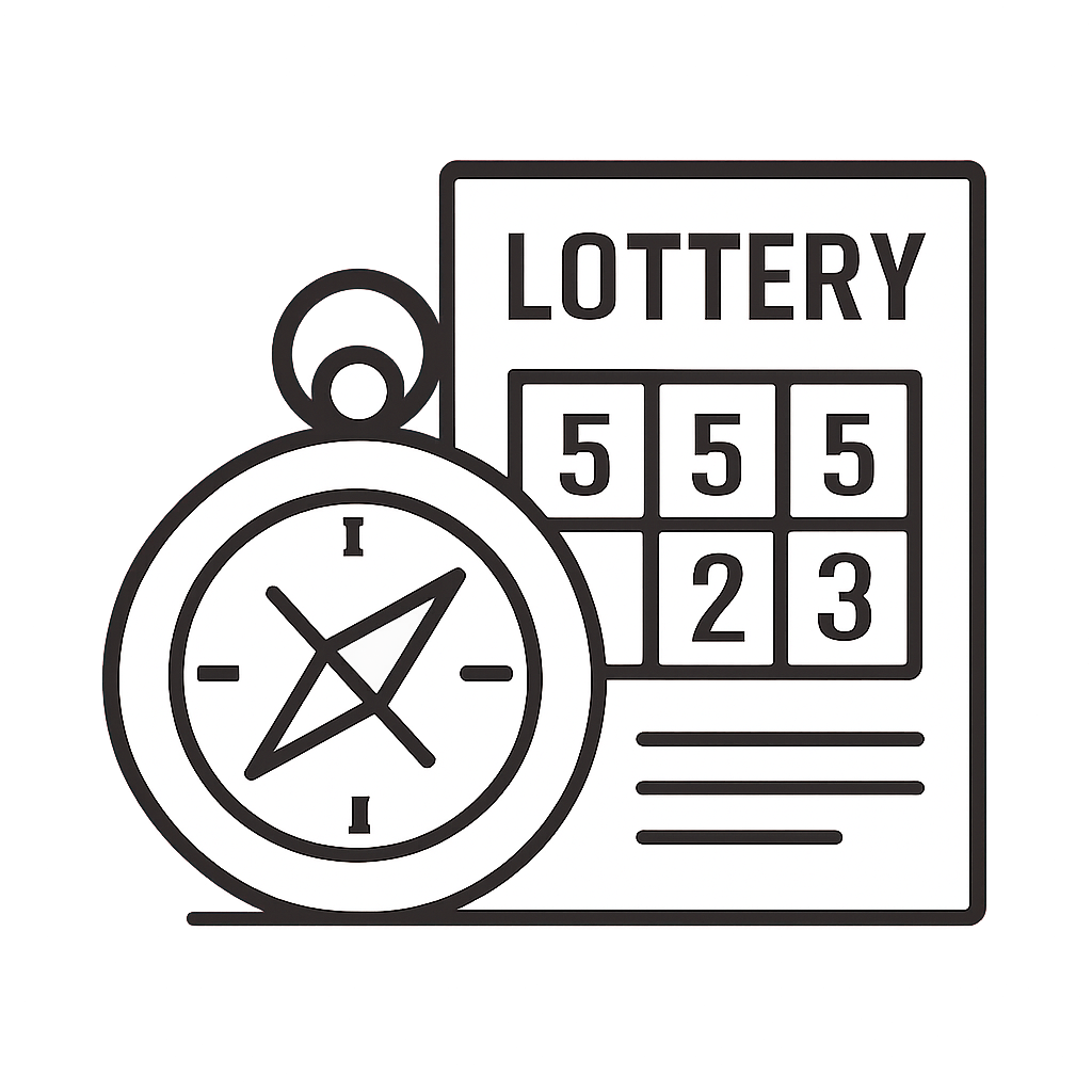 An educational diagram about the 555 Lottery Application functionalities.