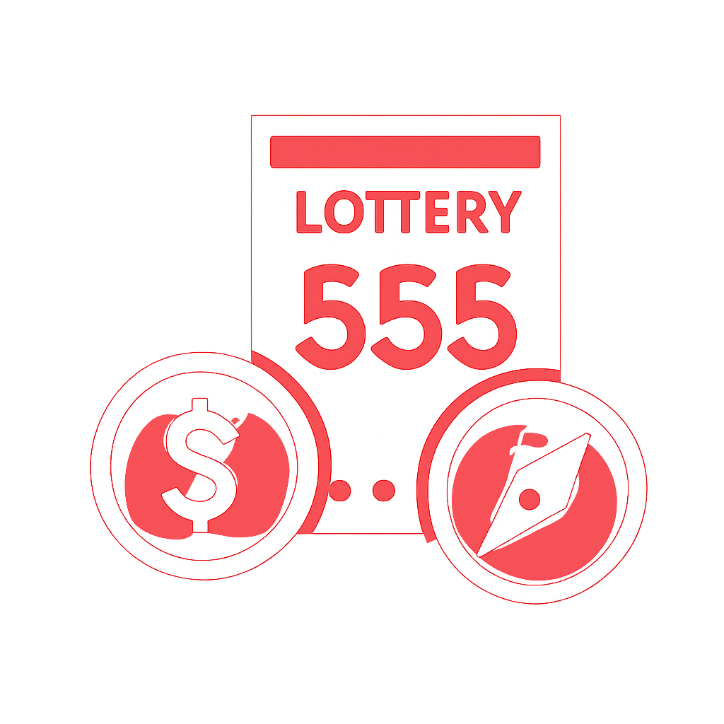 Icon representing the 555 Lottery login troubleshooting guide.