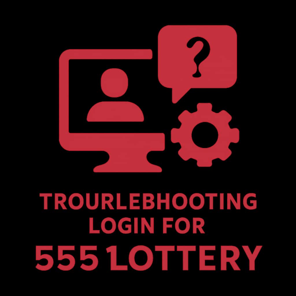 Icon representing the 555 Lottery login troubleshooting guide.